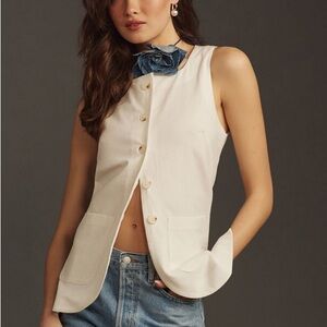 Anthropologie Sleeveless Buttondown Vest